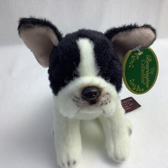 Bearington Collection Boston Terrier French Bulldog Realistic Plush Dog Toy NWT - Picture 6 of 7